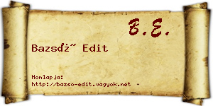 Bazsó Edit névjegykártya